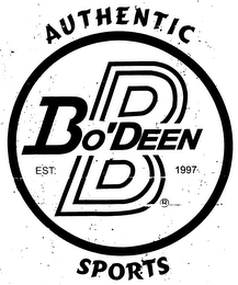 B BO'DEEN AUTHENTIC SPORTS EST. 1997 logo