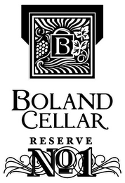 B BOLAND CELLAR RESERVE NO 1 logo