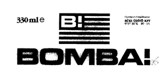 B! BOMBA! 330 ML E logo