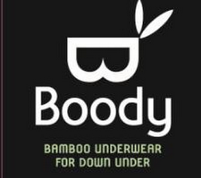B BOODY BAMBOO UNDERWEAR FOR DOWN UNDER logo