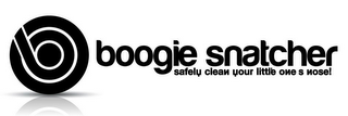 B BOOGIE SNATCHER SAFELY CLEAN YOUR LITTLE ONE'S NOSE! logo
