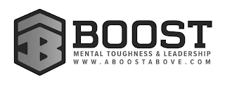 B BOOST MENTAL TOUGHNESS & LEADERSHIP WWW.ABOOSTABOVE.COM logo