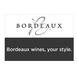 B BORDEAUX BORDEAUX WINES, YOUR STYLE. logo