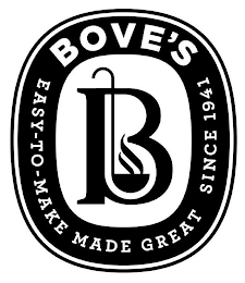 B BOVE'S EASY-TO-MAKE MADE GREAT SINCE 1941 logo