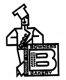 B BOWNESS BAKERY SINCE 1952 logo