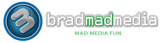 B BRADMADMEDIA MAD MEDIA FUN logo