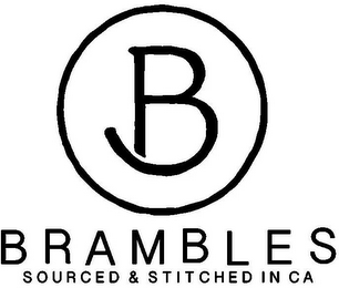 B BRAMBLES SOURCED & STITCHED IN CA logo