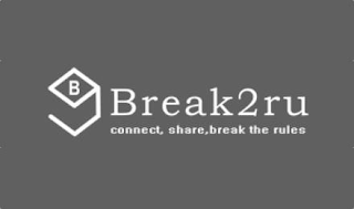 B BREAK2RU CONNECT, SHARE, BREAK THE RULES logo
