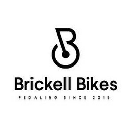B BRICKELL BIKES PEDALING SINCE 2015 logo