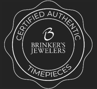 B BRINKER'S JEWELERS CERTIFIED AUTHENTIC TIMEPIECES logo