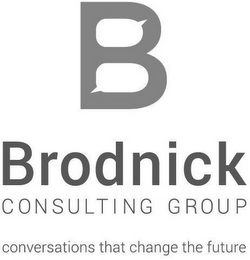 B BRODNICK CONSULTING GROUP CONVERSATIONS THAT CHANGE THE FUTURE logo