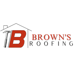 B, BROWN'S ROOFING logo