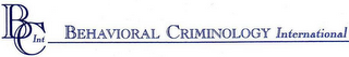 B C INT BEHAVIORAL CRIMINOLOGY INTERNATIONAL logo