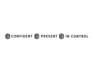 B CONFIDENT B PRESENT B IN CONTROL logo