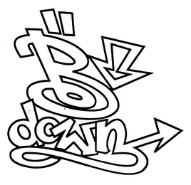 B DOWN logo