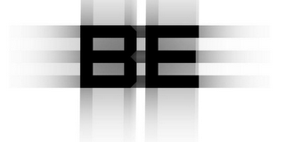 B E logo