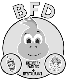 B F D ICECREAM PARLOR + RESTAURANT logo