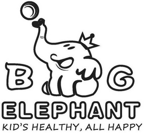 B G ELEPHANT KID'S HEALTHY, ALL HAPPY logo