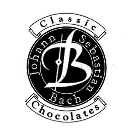 B JOHANN SEBASTIAN BACH CLASSIC CHOCOLATES logo
