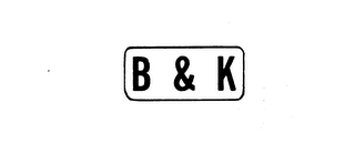B & K logo