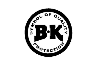 B K SYMBOL OF QUALITY PROTECTION logo