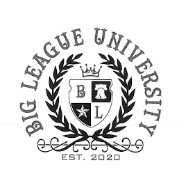 B L BIG LEAGUE UNIVERSITY EST. 2020 logo