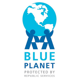 B L U E PLANET PROTECTED BY REPUBLIC SERVICES logo