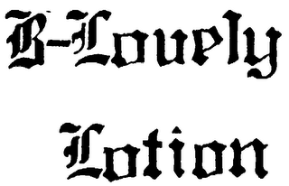 B-LOVELY LOTION logo
