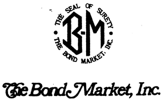 B-M THE SEAL OF SURETY THE BOND MARKET, logo