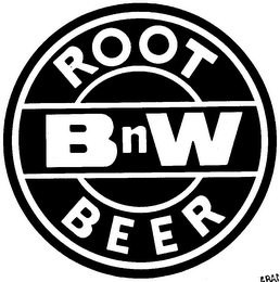 B N W ROOT BEER logo