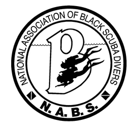 B NATIONAL ASSOCIATION OF BLACK SCUBA DIVERS N.A.B.S. logo