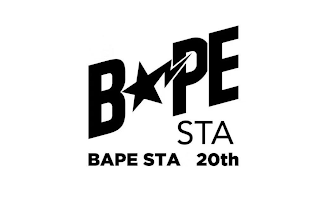 B PE STA BAPE STA 20TH logo