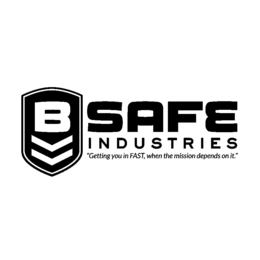 B SAFE INDUSTRIES "GETTING YOU IN FAST,WHEN THE MISSION DEPENDS ON IT." logo