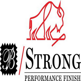B/ STRONG PERFORMANCE FINISH logo