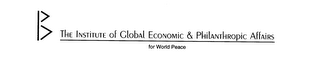 B THE INSTITUTE OF GLOBAL ECONOMIC & PHILANTHROPIC AFFAIRS FOR WORLD PEACE logo