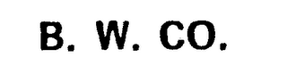 B. W. CO. logo