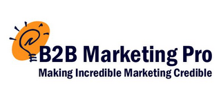 B2B MARKETING PRO MAKING INCREDIBLE MARKETING CREDIBLE logo