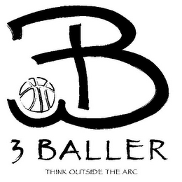 B3 3 BALLER THINK OUSIDE THE ARC logo