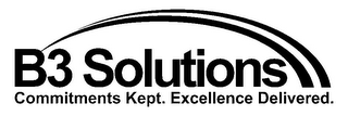 B3 SOLUTIONS COMMITMENTS KEPT. EXCELLENCE DELIVERED. logo