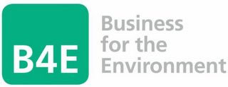 B4E BUSINESS FOR THE ENVIRONMENT logo