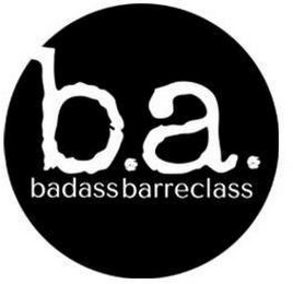 B.A. BAD ASS BARRE CLASS logo