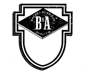 B&A BAKER & ADAMSON QUALITY logo