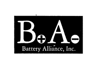 B+A- BATTERY ALLIANCE, INC. logo