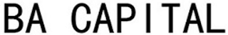 BA CAPITAL logo