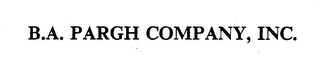 B.A. PARGH COMPANY, INC. logo