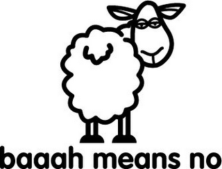 BAAAH MEANS NO logo