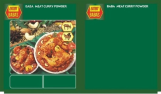 BABAS BABA MEAT CURRY POWDER BABAS BABA MEAT CURRY POWDER logo