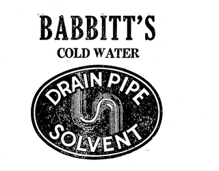 BABBITS' COLD WATER DRAIN PIPE SOLVENT logo