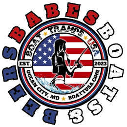 BABES BOATS & BEERS BOAT TRAMPS USA EST. 2023 OCEAN CITY, MD BOATTUSA.COM logo