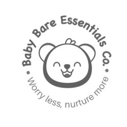 BABY BARE ESSENTIALS CO. WORRY LESS, NURTURE MORE logo
